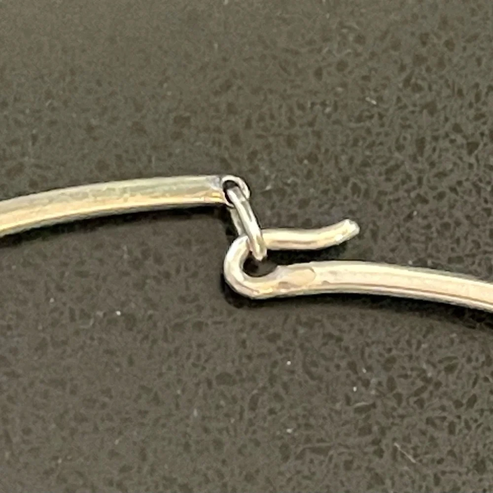 Just Andersen Modernist Silver Choker Necklace w/Triple Cherry Pendant - Picture 6 of 8